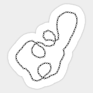 Twisted bike chain Sticker